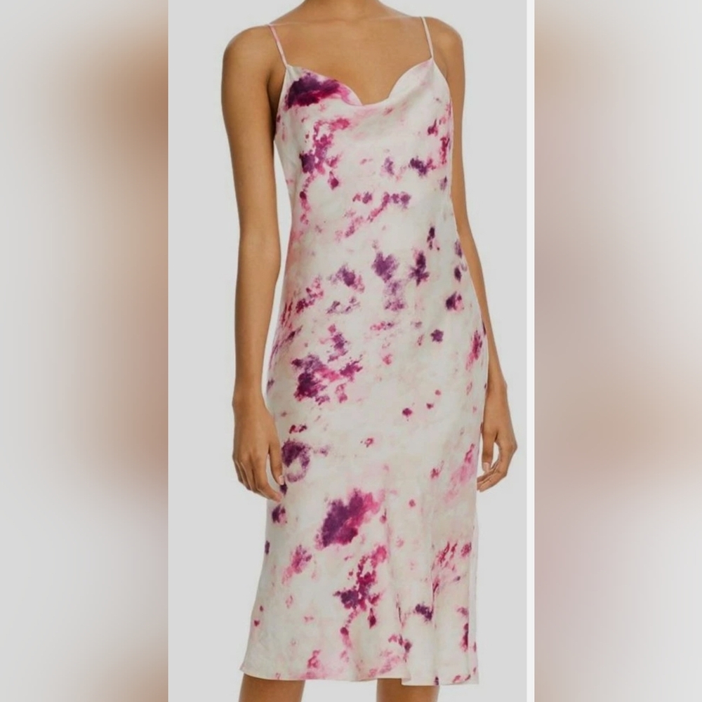 BARDOT Pink and Purple Midi Dress